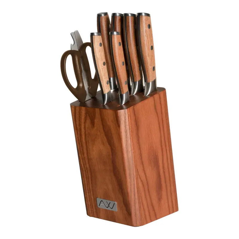 Rockingham Forge Ashwood 8-Piece Knife Block Set With Stand 1
