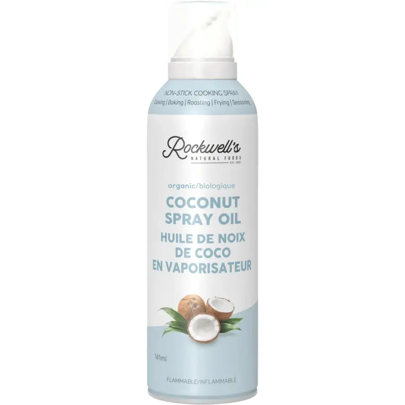 Rockwell'S Organic Coconut Oil Cooking Spray – Non-Stick & Neutral-Tasting (141 Ml) 1
