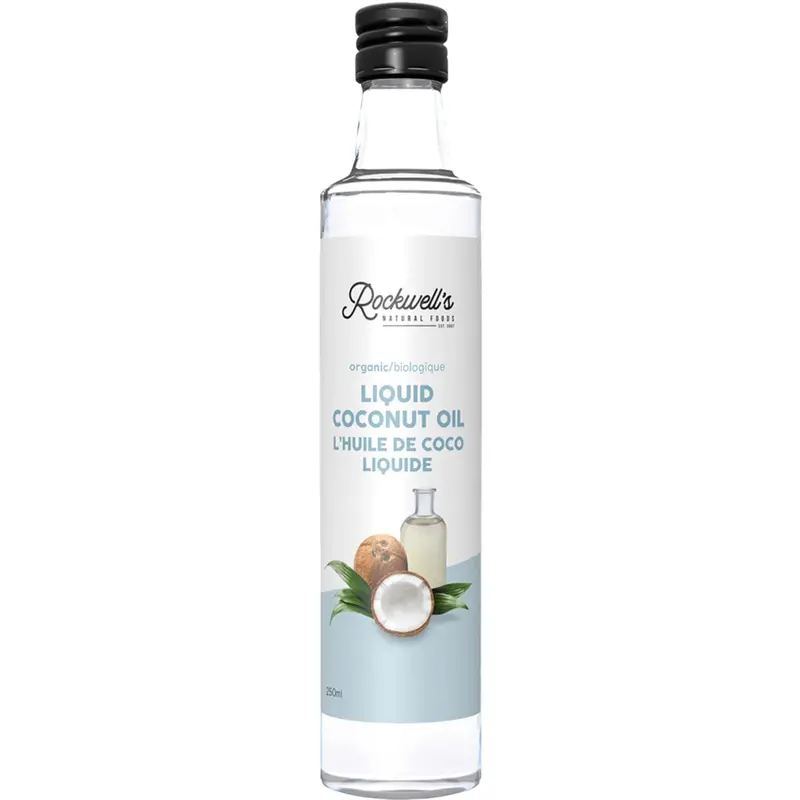 Rockwell'S Organic Liquid Coconut Oil – Pourable, Mild-Flavored (250 Ml) 1