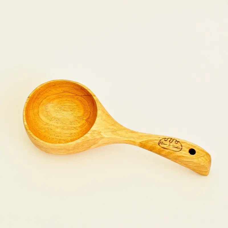 Round Bamboo Flour Scoop — Natural Measuring Tool 1