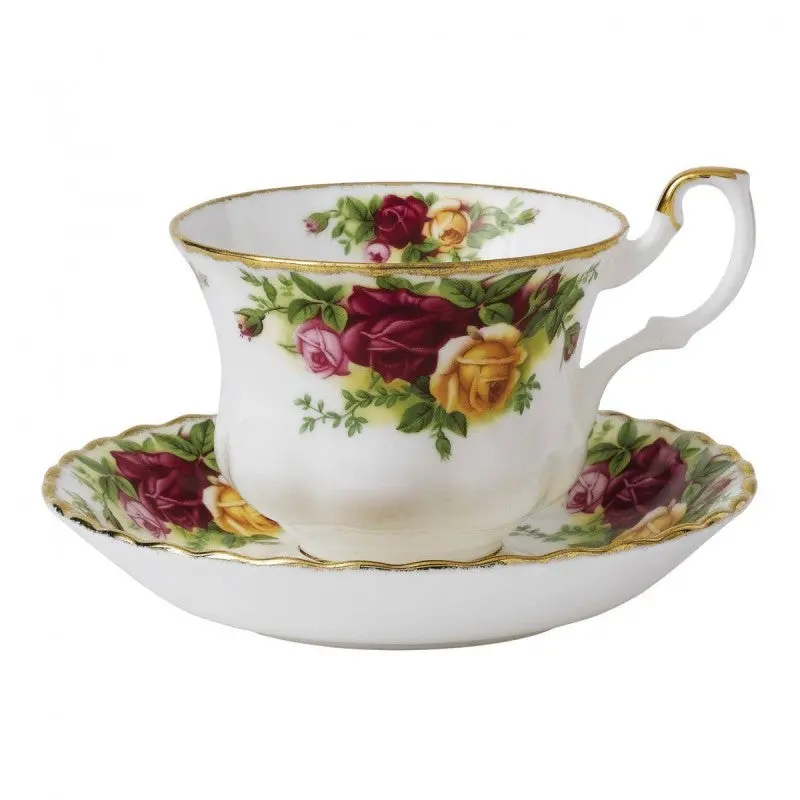 Royal Albert Old Country Roses Tea Cup & Saucer Set – 4-Piece 1