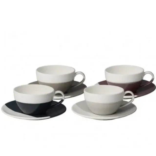 Royal Doulton Coffee Studio Cappuccino Cup And Saucer Set – 4-Piece Porcelain Collection 1