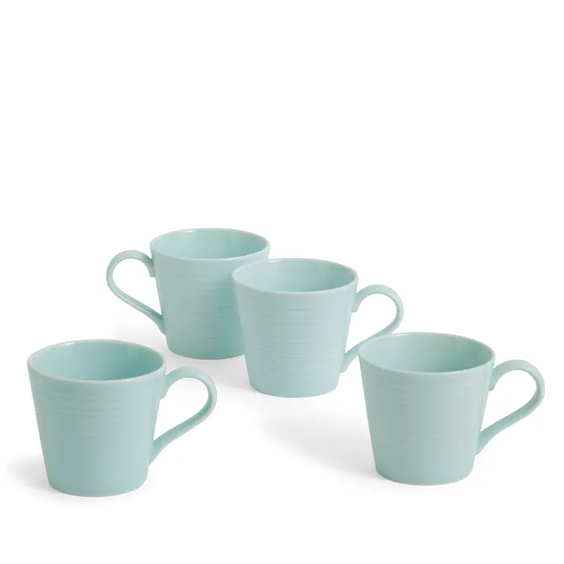 Royal Doulton Gordon Ramsay Maze Blue Mug Set – 4-Piece Ceramic Coffee Mugs 1