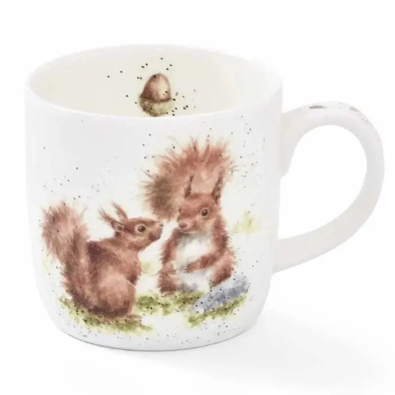 Royal Worcester Wrendale 'Between Friends' Squirrel Mug – Whimsical Ceramic Drinkware 1
