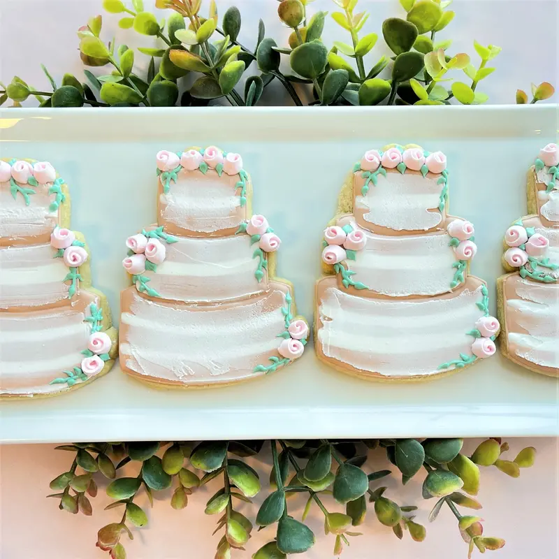 Rustic Wedding Cake-Shaped Cookie Cutter 1
