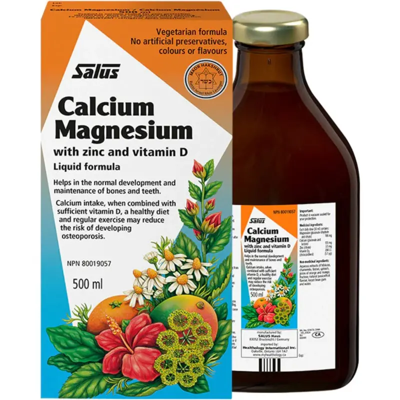 Salus Calcium-Magnesium Liquid Supplement – 500Ml Natural Mineral Complex 1