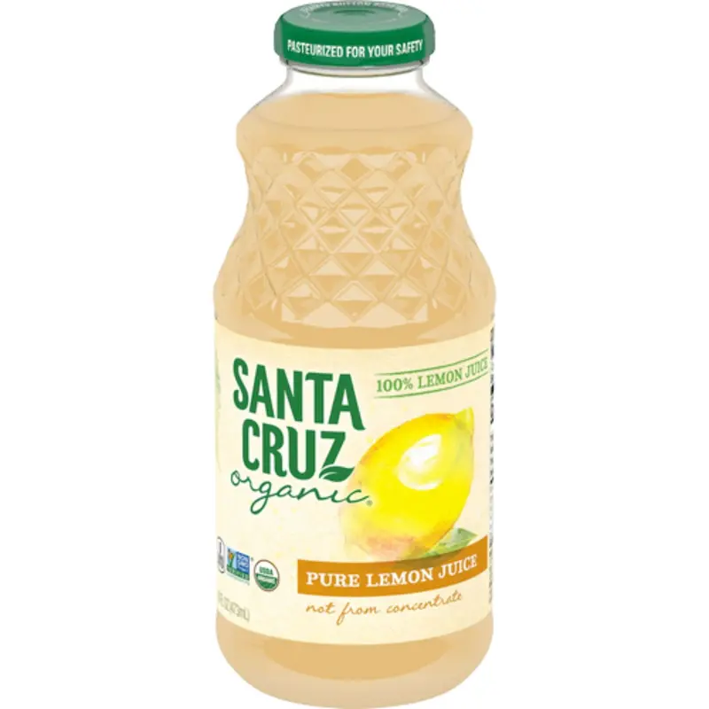 Santa Cruz Organic Pure Lemon Juice – 473 Ml Cold-Pressed, Unfiltered Freshness 1