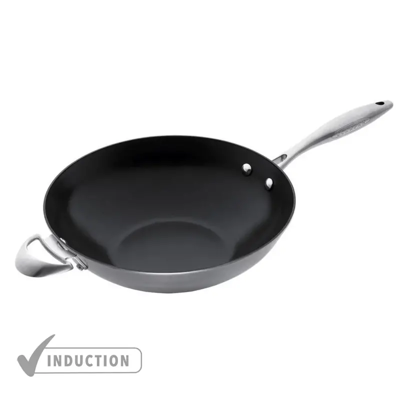 Scanpan Ctx 32 Cm Stainless Steel Wok With Reinforced Base 1