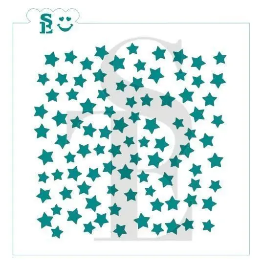 Scattered Stars Background Design Stencil 1