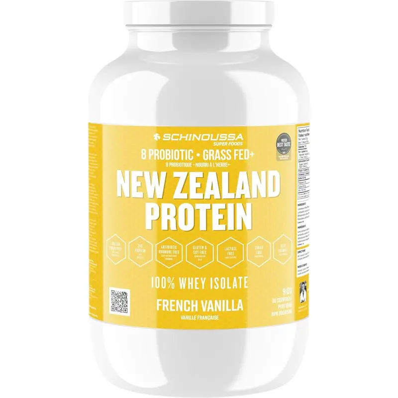 Schinoussa Nz Probiotic Whey Isolate – Vanilla Flavor, 910 G Tub 1