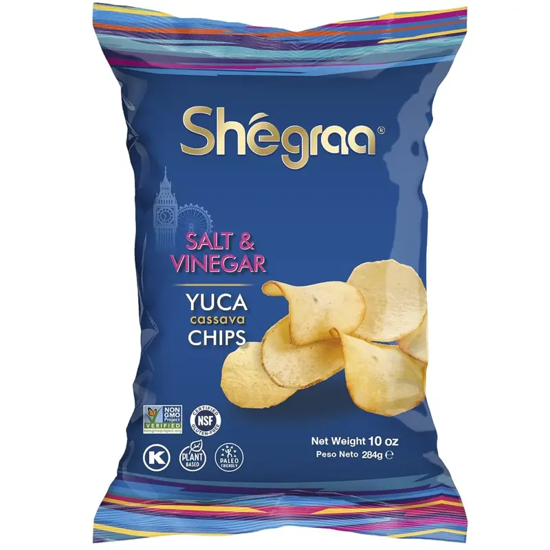 Shegraa Salt & Vinegar Cassava Root Chips – 284 G 1