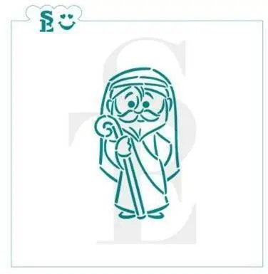 Shepherd Nativity Element Stencil (Print-Your-Own) 1