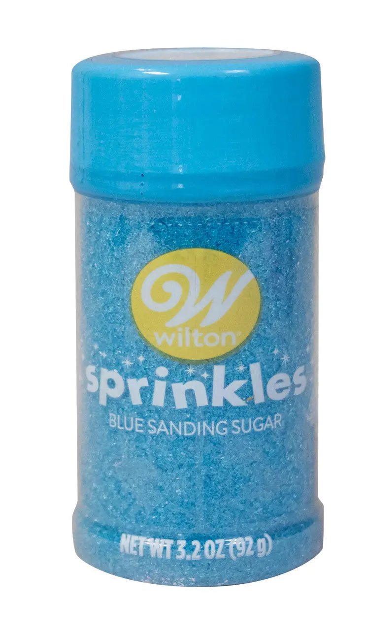 Small Blue Sanding Sugar Jar For Colorful Baking Projects 1