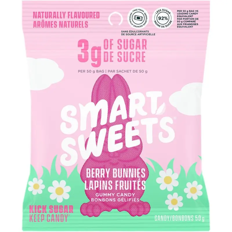 Smart Sweets Berry Bunny Gummies – Reduced-Sugar Treat, 50G 1