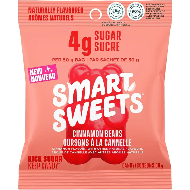 Smart Sweets Cinnamon Bear Gummies – Reduced-Sugar Treat, 50G 1