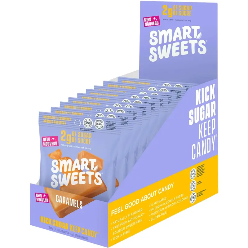 Smart Sweets Low-Sugar Caramels – Bulk Pack, 14 × 45G 1