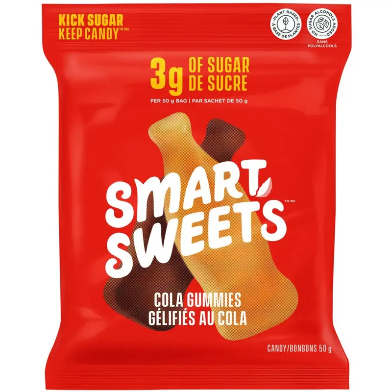 Smart Sweets Low-Sugar Cola Gummies – 50G Naturally Sweetened Candy 1