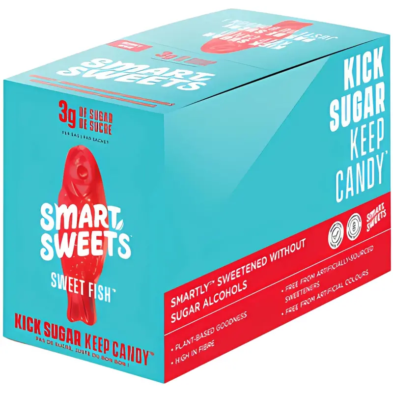 Smart Sweets Low-Sugar Gummy Fish Candy – 12-Pack Case (50G Each) 1