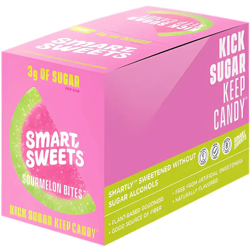 Smart Sweets Sourmelon Bites — Low-Sugar Gummy Treats (50 G × 12 Case) 1