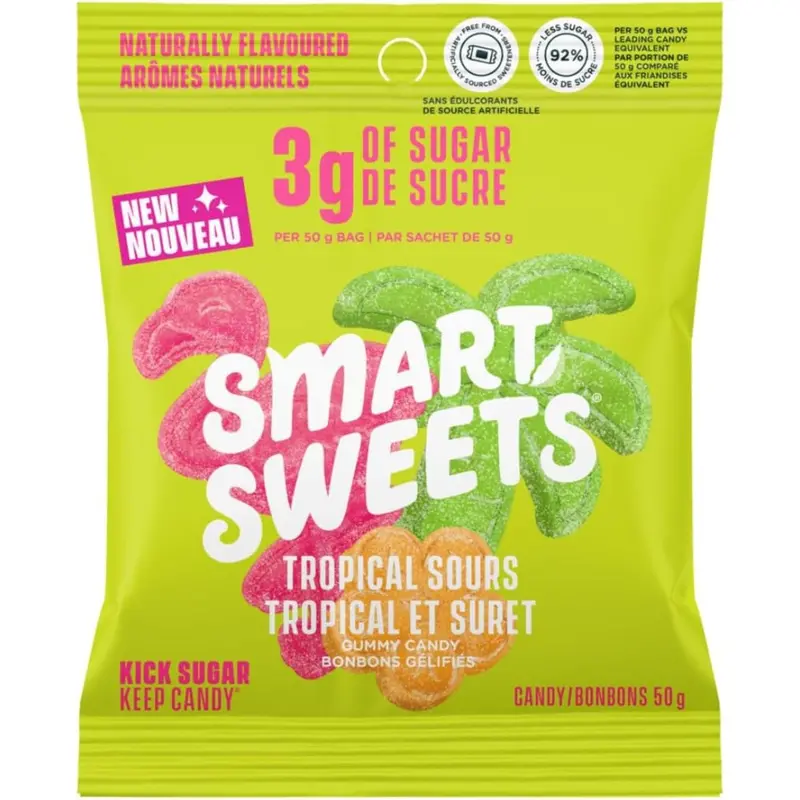 Smart Sweets Tropical Sour Gummies – Low-Sugar Candy Alternative 1