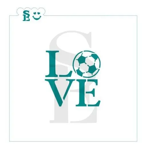 Soccer-Inspired 'Love' Stencil 1