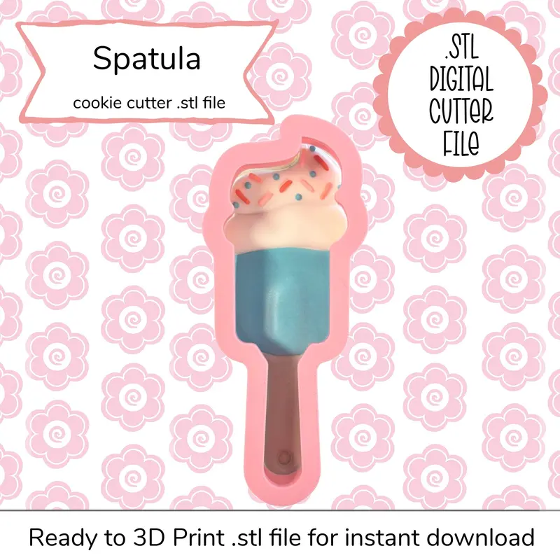 Spatula Cookie Cutter Stl File – Digital Download 1