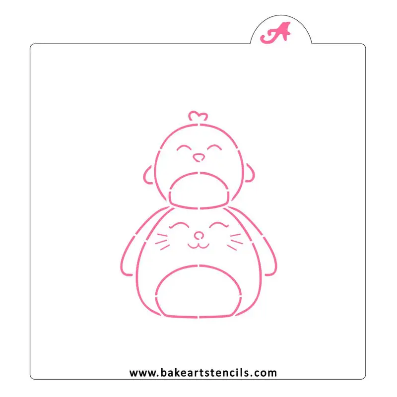 Squish Stack Customizable Bakeart Stencil 1