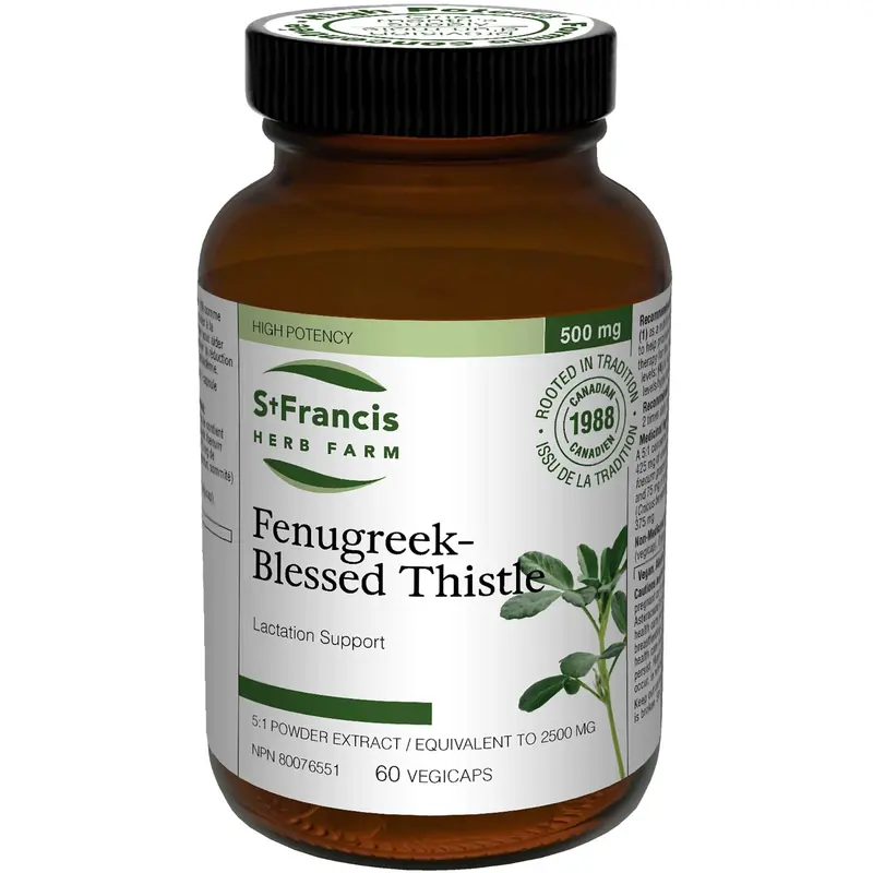 St. Francis Fenugreek & Blessed Thistle Capsules – Breastfeeding & Lactation Support, 60 Count 1