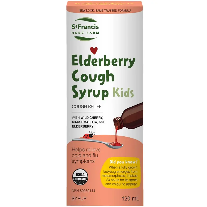 St. Francis Kids Elderberry Cough Syrup – Soothing Herbal Formula For Children, 120 Ml 1