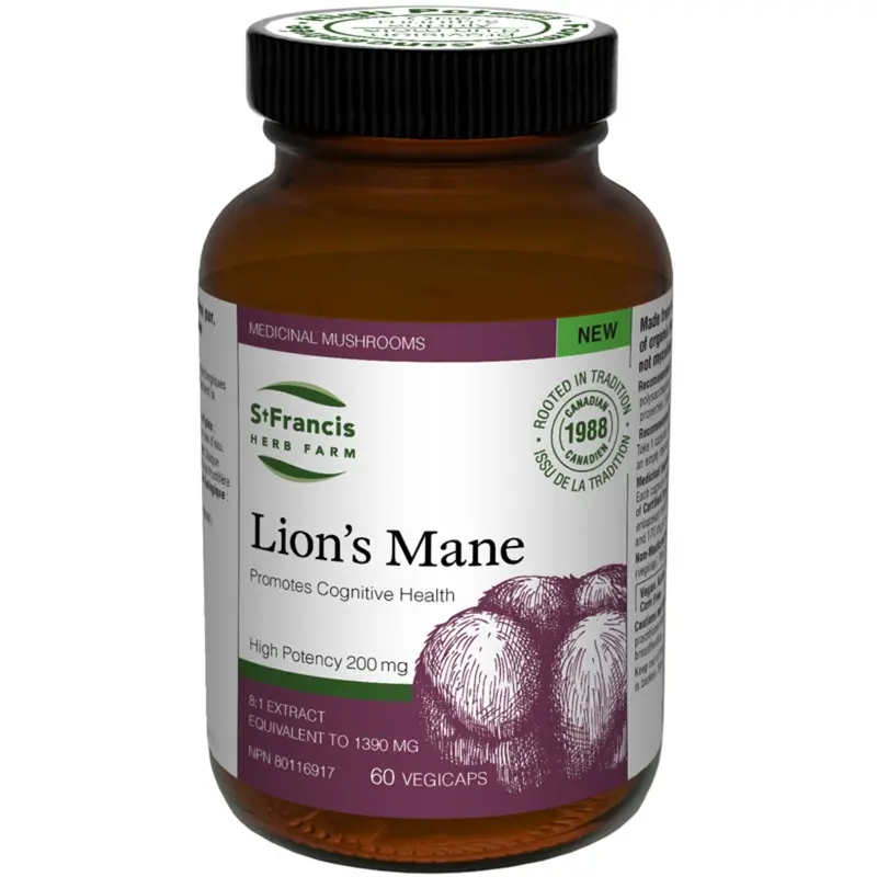 St. Francis Lion’S Mane Mushroom Supplement – 60 Capsules 1