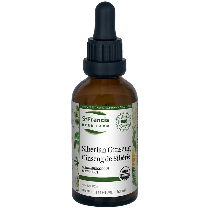 St. Francis Siberian Ginseng Adaptogen Tincture – 50Ml Organic Extract 1