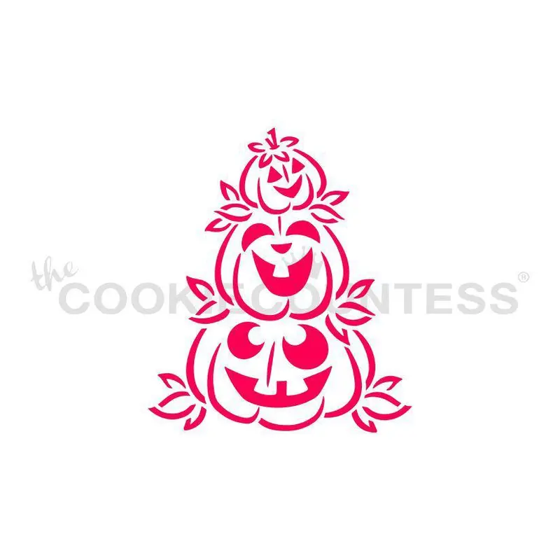 Stacked Pumpkin Design Paint-Your-Own Cookie Stencil 1