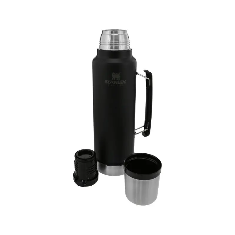 Stanley Classic Matte Black Vacuum Flask – 1L Durable Thermal Bottle (Final Stock) 2