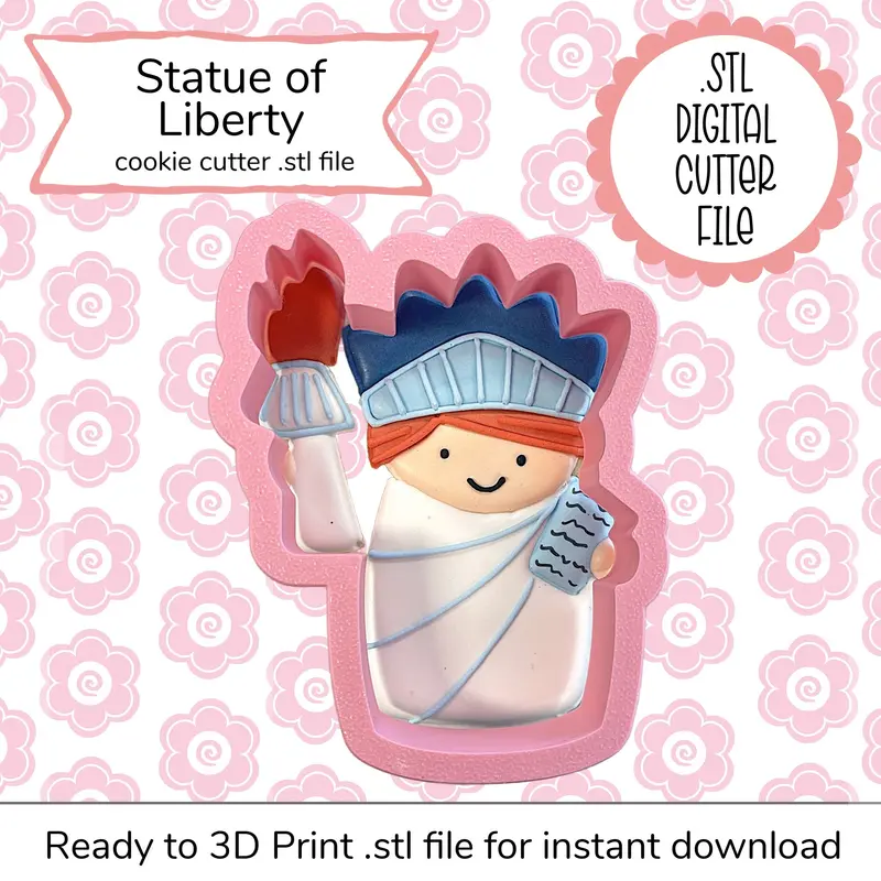 Statue Of Liberty Cookie Cutter – Stl Digital Template 1