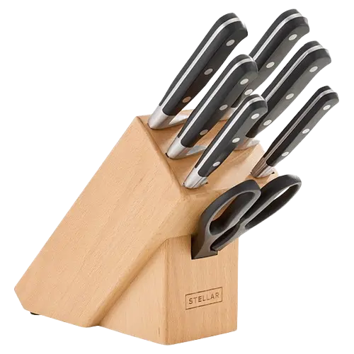 Stellar Classic Is66 – 7-Piece Forged Knife Set With Acrylic Block 1