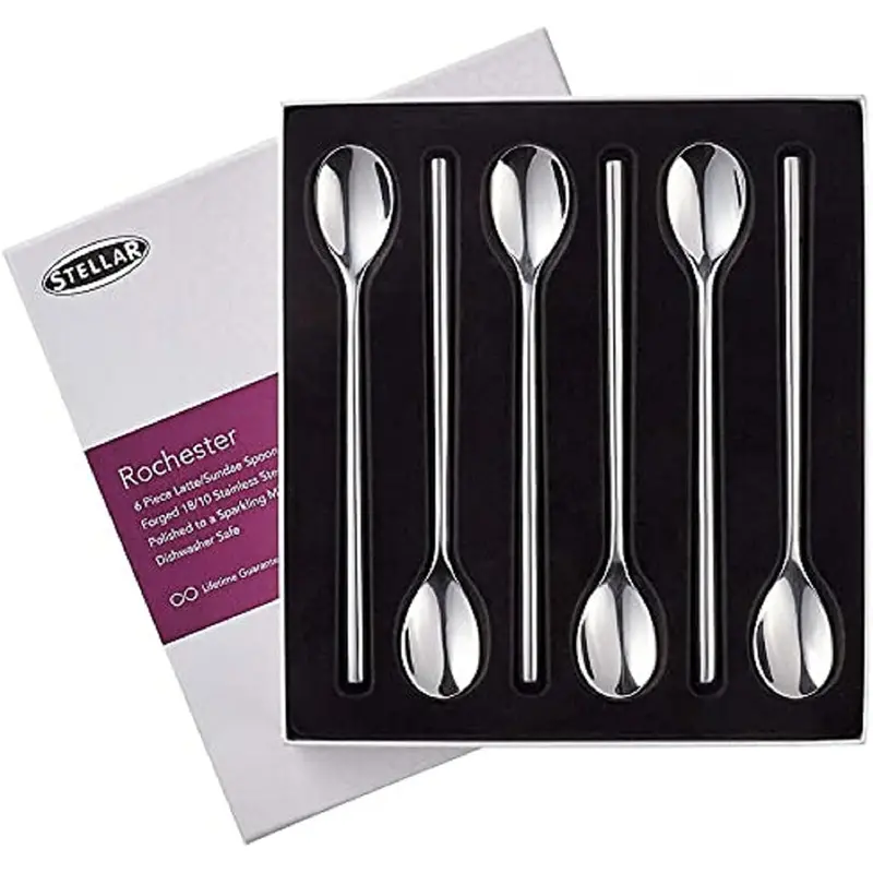 Stellar Rochester 6-Piece Latte And Sundae Spoon Set (Bl46) 1