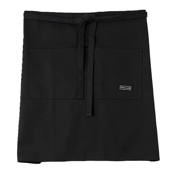 Stellar Textiles Black Waist Apron – 55Cm Fit (Ste08B), Final Sale 1