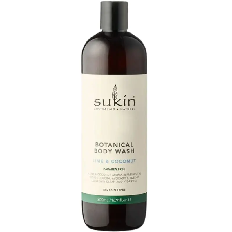 Sukin Botanical Body Wash – Lime & Coconut Scent, 500 Ml Invigorating Clean 1