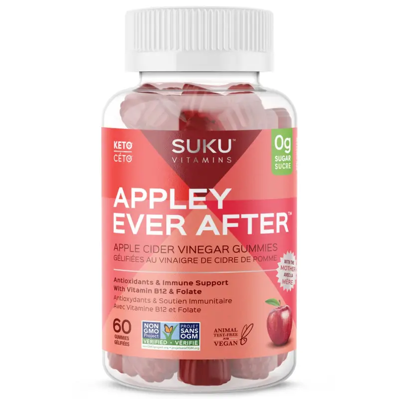Suku Apple Cider Vinegar Gummies – Vitamins For Digestive Support, 60 Count 1