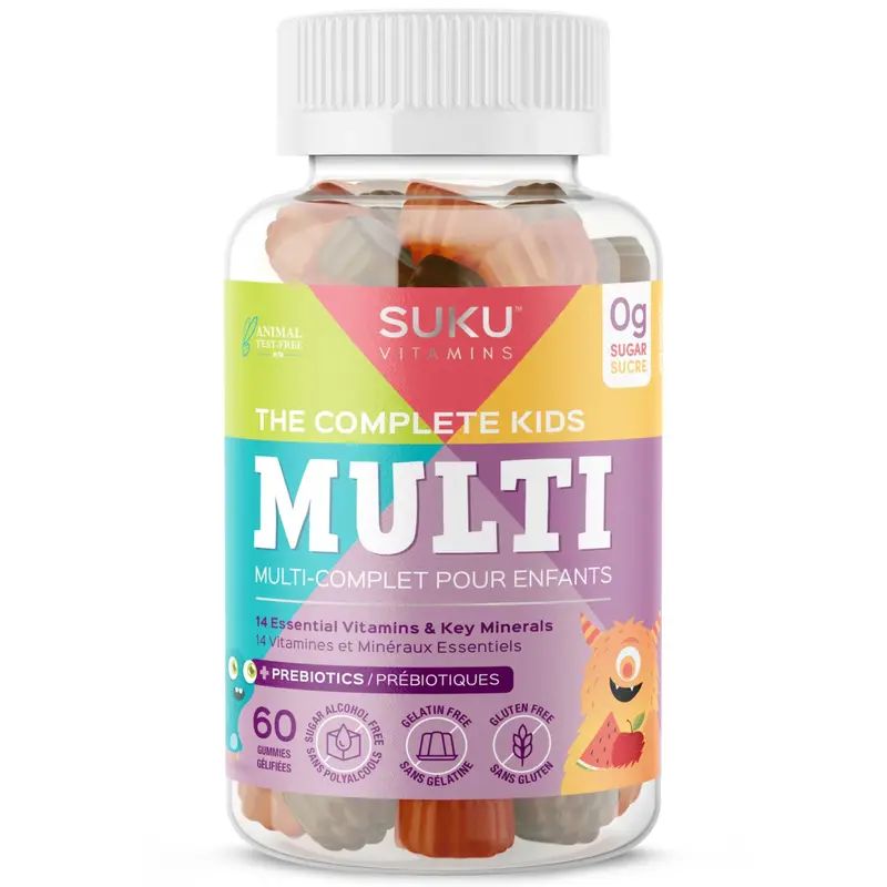 Suku Kids Multivitamin Gummies – Daily Nutrition For Children, 60 Count 1