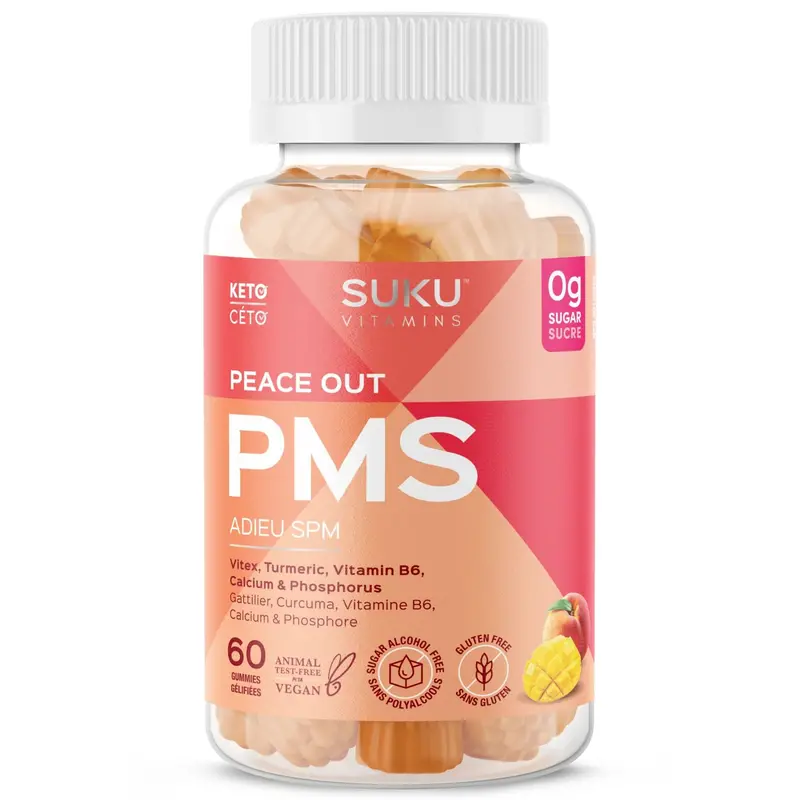 Suku Peace Out Pms Support Gummies – 60 Count 1