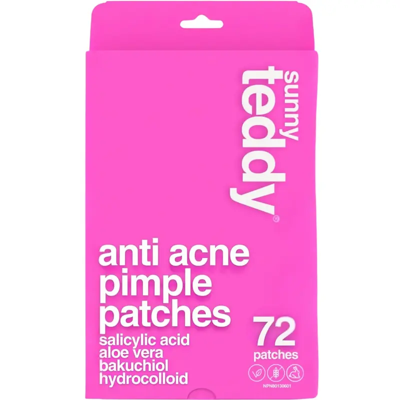 Sunny Teddy Clear Acne Patches – Invisible Coverage, 72 Count 1