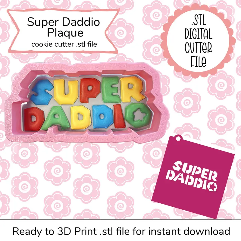 Super Daddio Wooden Plaque Cutter – Stl & Svg Combo (Digital) 1