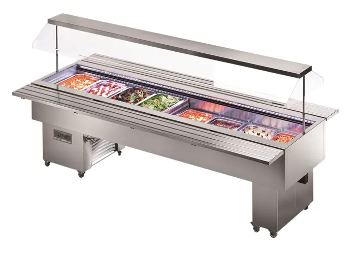 Tecfrigo Isola Vt Inox 4M Premium Stainless Steel Salad Bar 1