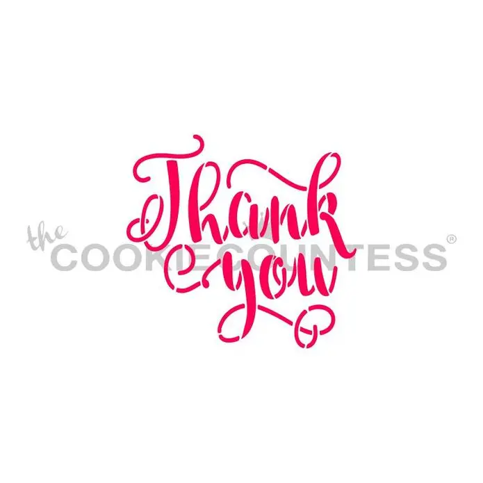 Thank You Message Stencil For Cookies 1