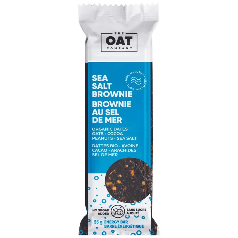 The Oat Co. Sea Salt Brownie Energy Bar – 55G Single Serving 1