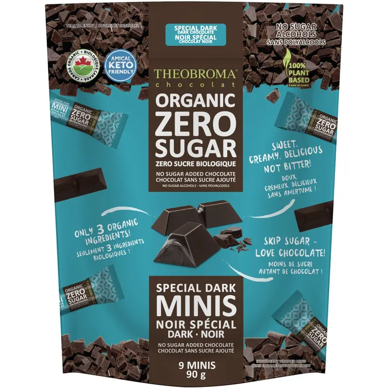 Theobroma Organic Unsweetened Dark Chocolate Minis (90G) 1