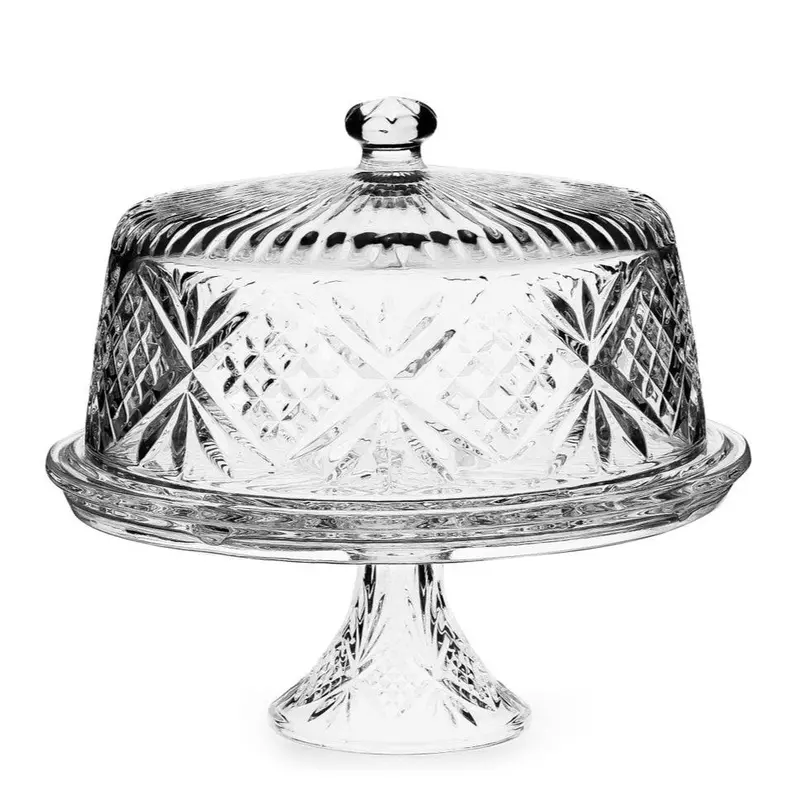 Tipperary Crystal Belvedere Cake Stand With Dome Lid – Elegant Serving Piece 1