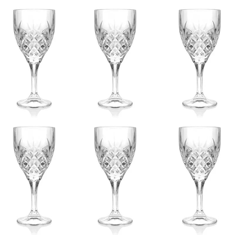 Tipperary Crystal Belvedere Wine Glasses – Set Of 6 Lead-Free Stemware 1