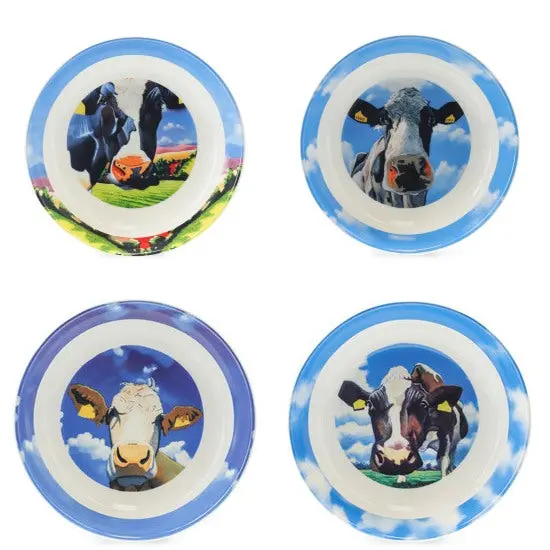 Tipperary Crystal Eoin O’Connor Cows Pasta Bowl Set (4-Piece) 1